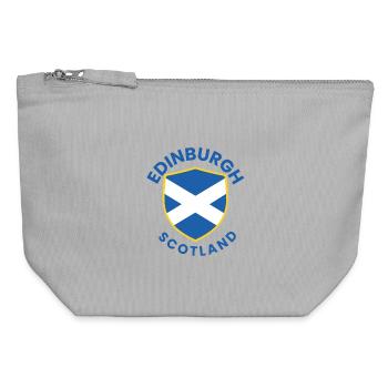 Edinburgh Scotland Wappen - Canvas Reißverschluss-Täschchen (12 x 13 cm) - Grau meliert - Vorne