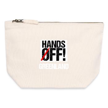 Pas les mains sur le Groenland - Pochette zippée en toile 12 x 13 cm - blanc naturel - Devant