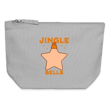 Weihnachts-Design Bells - Canvas Reißverschluss-Täschchen (12 x 13 cm) - Grau meliert - Vorne