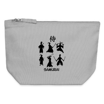 SamuraiJapanese Swordsman - Canvas Zip Pouch 12 x 13 cm - sports grey - Front