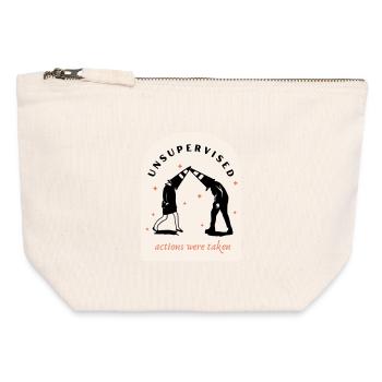 Unsupervised Actions - Canvas Zip Pouch 12 x 13 cm - nature - Front