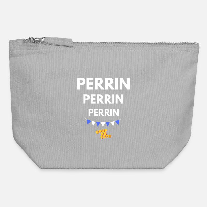 PERRIN, PERRIN, PERRIN - Coup de Tête - Canvas Zip Pouch 12 x 13 cm - sports grey