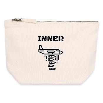 Inner War – Airplane Bombs Graphic Design - Canvas Zip Pouch 12 x 13 cm - nature - Front
