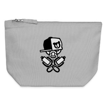 baby cool graffiti - Canvas Zip Pouch 12 x 13 cm - sports grey - Front