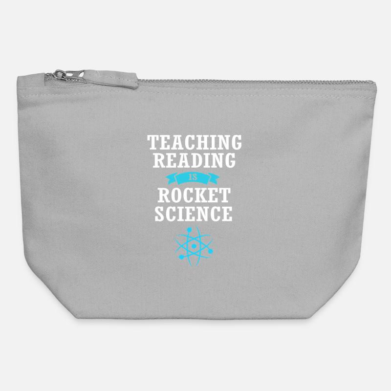 Bookworm Reading Primary School Teacher - CANVAS Accessory Bag size S - sports grey