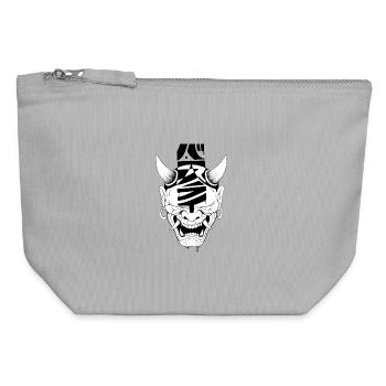 Demon Mask - Canvas Zip Pouch 12 x 13 cm - sports grey - Front