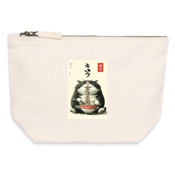 Neko Noodle Feast - Canvas Zip Pouch 12 x 13 cm - nature - Front
