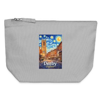 Derby, England - Canvas Reißverschluss-Täschchen (12 x 13 cm) - Grau meliert - Vorne