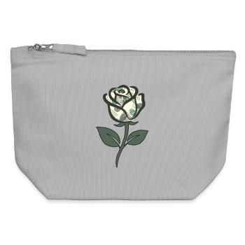Dollar Rose - Pochette zippée en toile 12 x 13 cm - gris chiné - Devant
