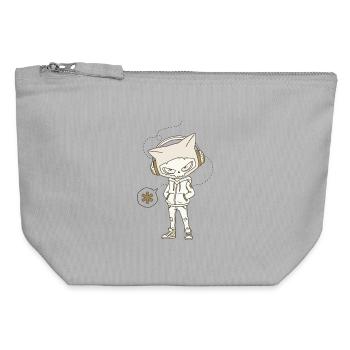 StreetCat - Canvas Zip Pouch 12 x 13 cm - sports grey - Front