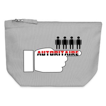 Authoritarian fist - Canvas Zip Pouch 12 x 13 cm - sports grey - Front