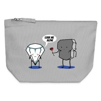 leave me alone - Canvas Zip Pouch 12 x 13 cm - sports grey - Front