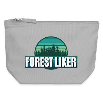 Forest Liker - Canvas Reißverschluss-Täschchen (12 x 13 cm) - Grau meliert - Vorne