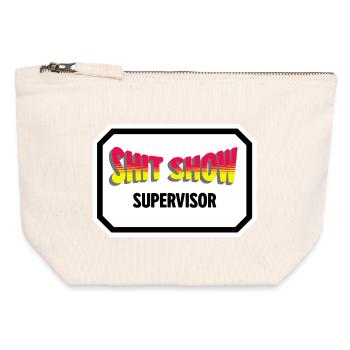Shit Show Supervisor  - Canvas Reißverschluss-Täschchen (12 x 13 cm) - Naturweiß - Vorne