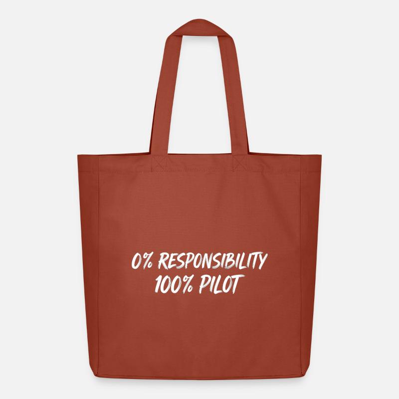 0% Responsibility 100% Pilot - Midweight Recycled Tote Bag by Stanley/Stella - heritage brown