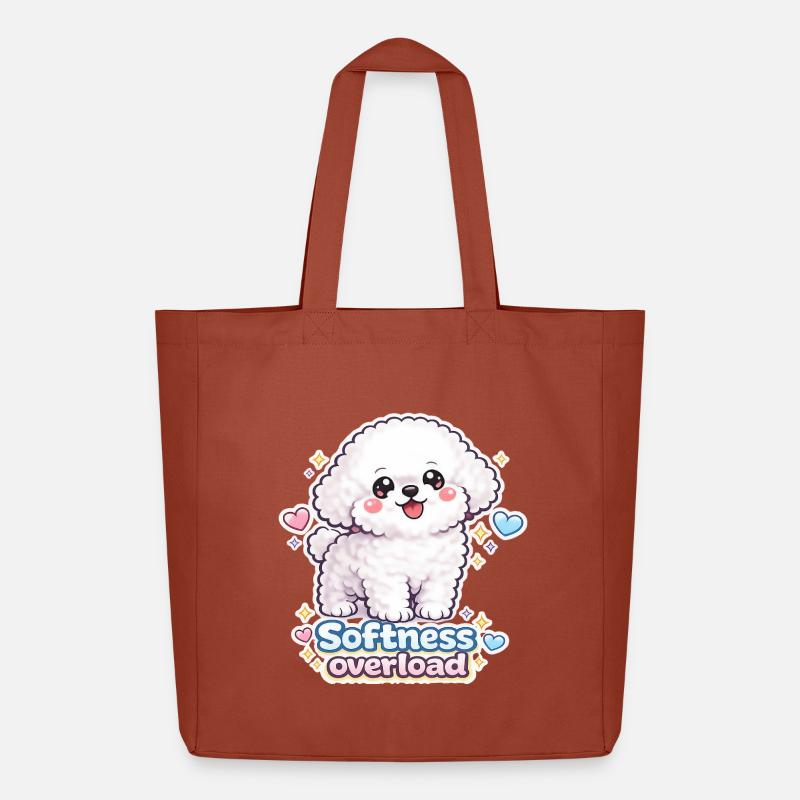 Softness Overload - Cute Bichon Dog Design - Midweight recycelter Stoffbeutel von Stanley/Stella - Terrakotta
