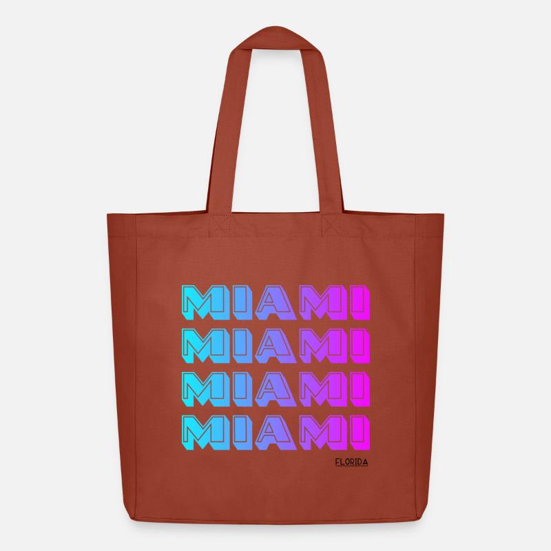 Miami Neon Gradient Muster - Midweight recycelter Stoffbeutel von Stanley/Stella - Terrakotta