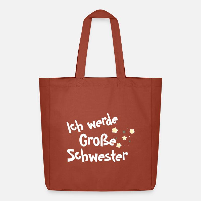 Ich werde Große Schwester Shirt - Midweight recycelter Stoffbeutel von Stanley/Stella - Terrakotta
