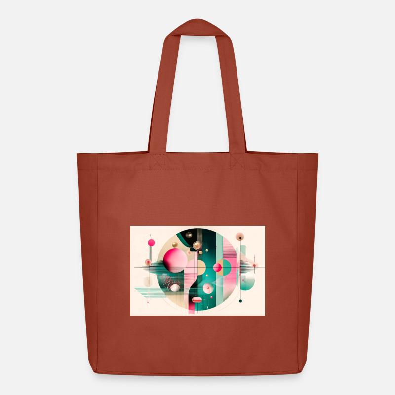 Abstract composition with chromatic flight - Midweight Recycled Tote Bag by Stanley/Stella - heritage brown