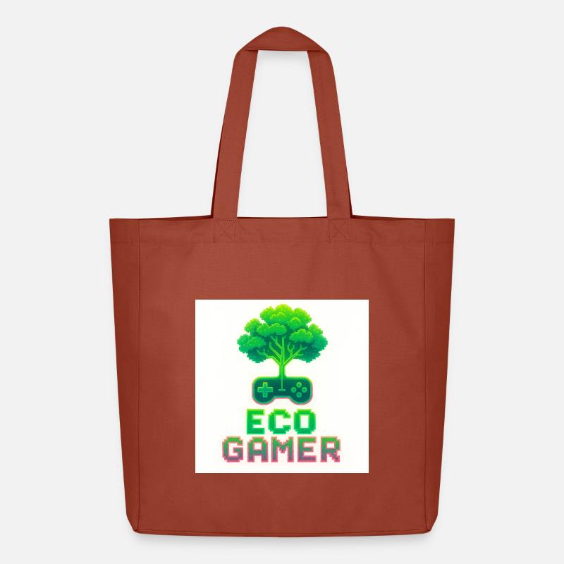 Eco Player Pixel Art - Midweight recycelter Stoffbeutel von Stanley/Stella - Terrakotta