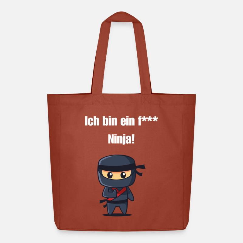 Ich bin ein f*** Ninja! - Midweight recycelter Stoffbeutel von Stanley/Stella - Terrakotta
