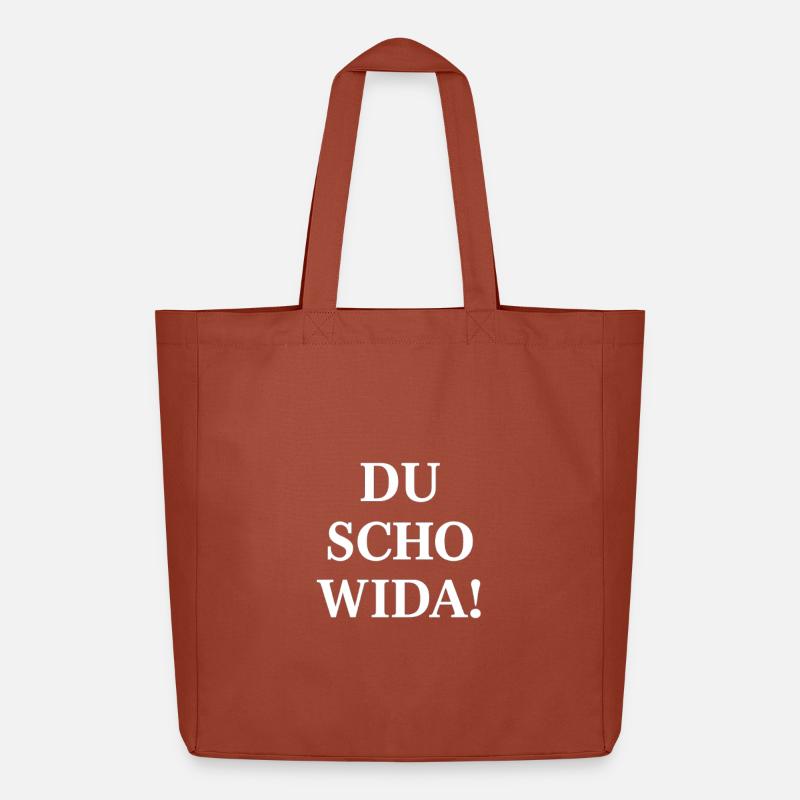 Du scho wida Bold Statement - Midweight recycelter Stoffbeutel von Stanley/Stella - Terrakotta