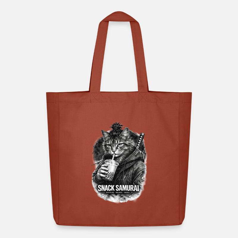 Snack Samurai Cat I - Tote bag Stanley/Stella Midweight recyclé - terracotta