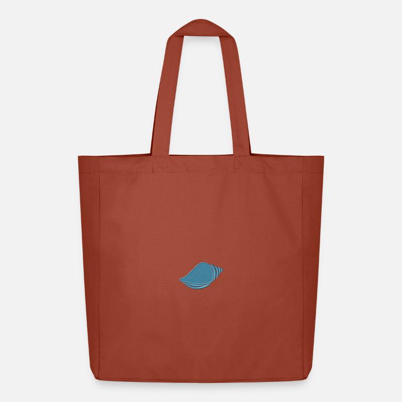 Shell embroidered - Midweight Recycled Tote Bag by Stanley/Stella - heritage brown