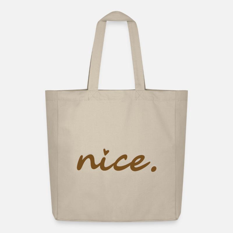 nice (braun mit hellem Schatten) - Midweight recycelter Stoffbeutel von Stanley/Stella - Cremebeige