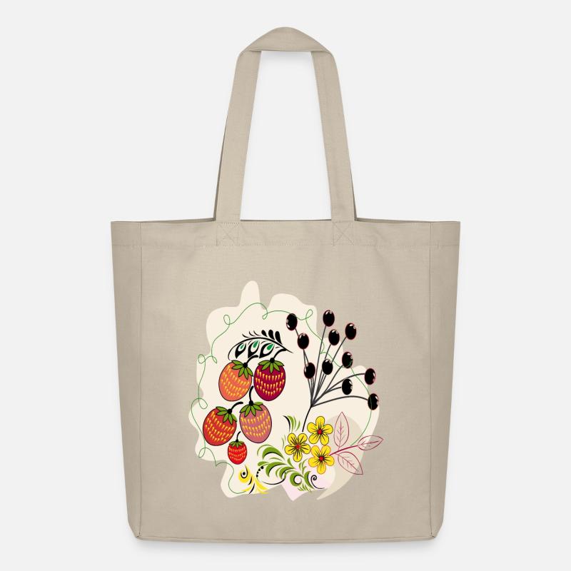 Erdbeerzeit - Midweight recycelter Stoffbeutel von Stanley/Stella - Cremebeige