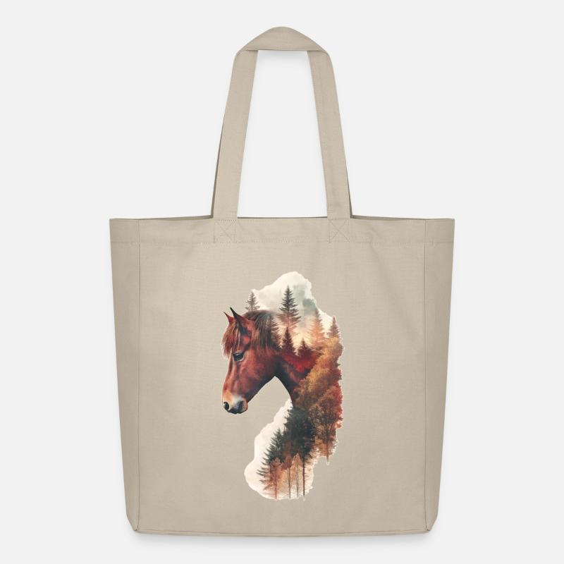Pferd - Midweight recycelter Stoffbeutel von Stanley/Stella - Cremebeige