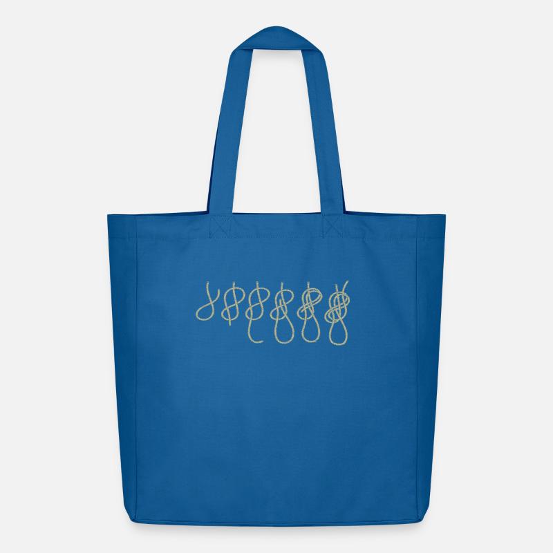 Evolution climbing climbing knot eighth knot - Midweight Recycled Tote Bag by Stanley/Stella - mindful blue