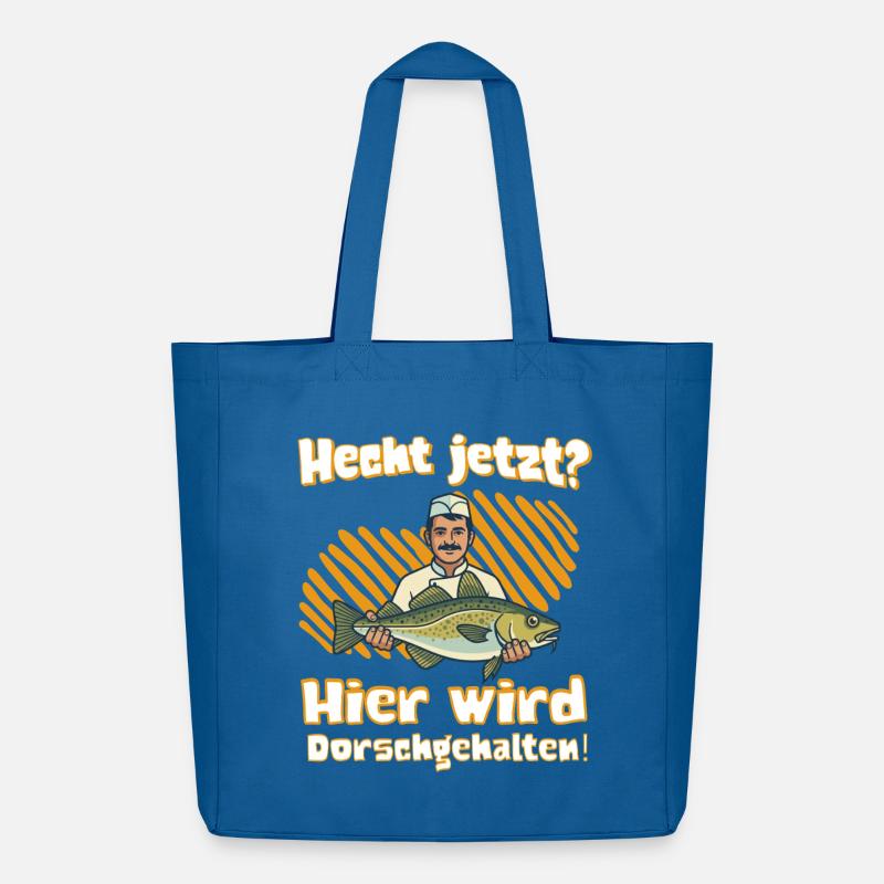 Hecht Jetzt? Hier wird Dorsch gehalten! - Midweight recycelter Stoffbeutel von Stanley/Stella - Achtsames Blau