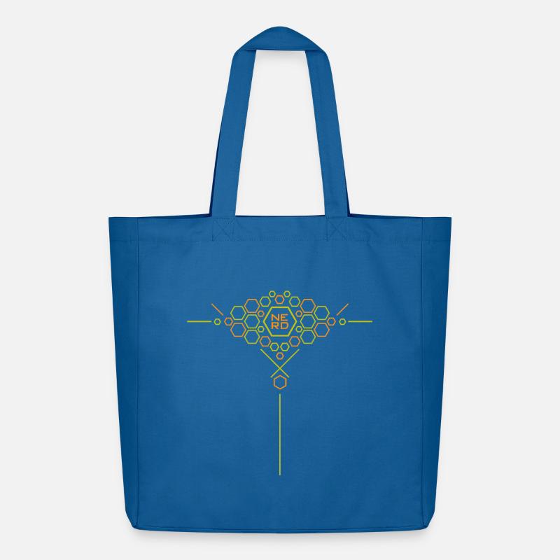Nerd Hex Muster Gradient - Midweight recycelter Stoffbeutel von Stanley/Stella - Achtsames Blau