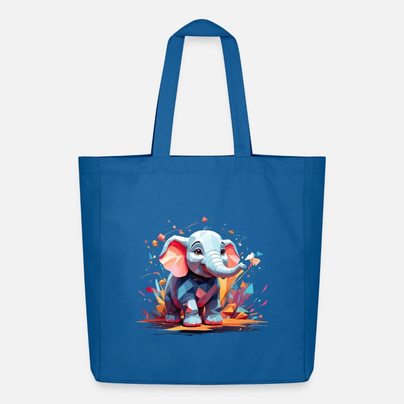 Elefant Farbexplosion - Midweight recycelter Stoffbeutel von Stanley/Stella - Achtsames Blau