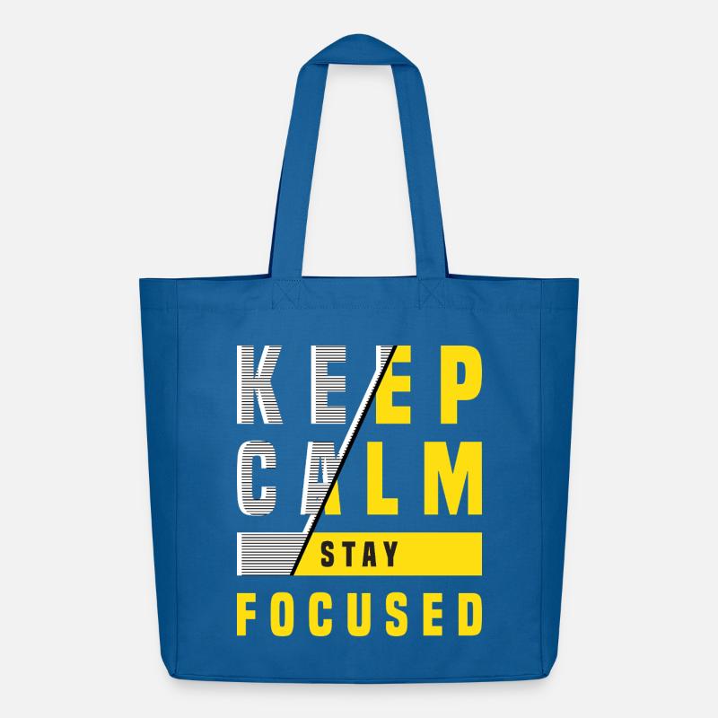 Keep Calm Stay Focused - Midweight recycelter Stoffbeutel von Stanley/Stella - Achtsames Blau