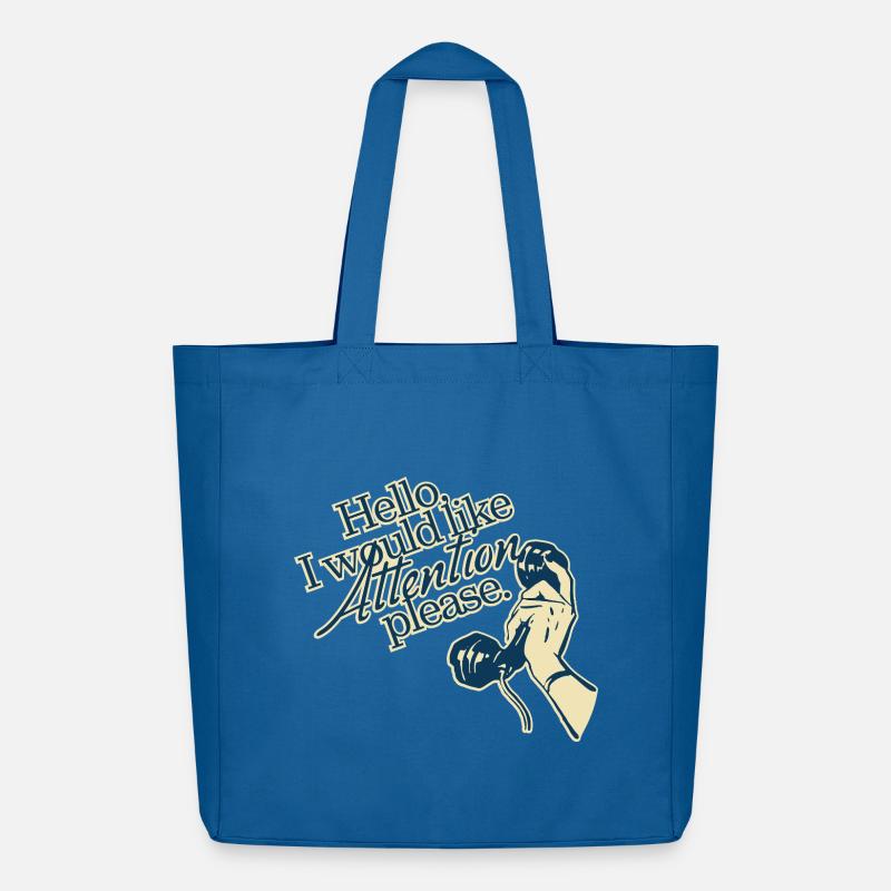 Hello, I Need Attention – Retro Statement - Midweight recycelter Stoffbeutel von Stanley/Stella - Achtsames Blau