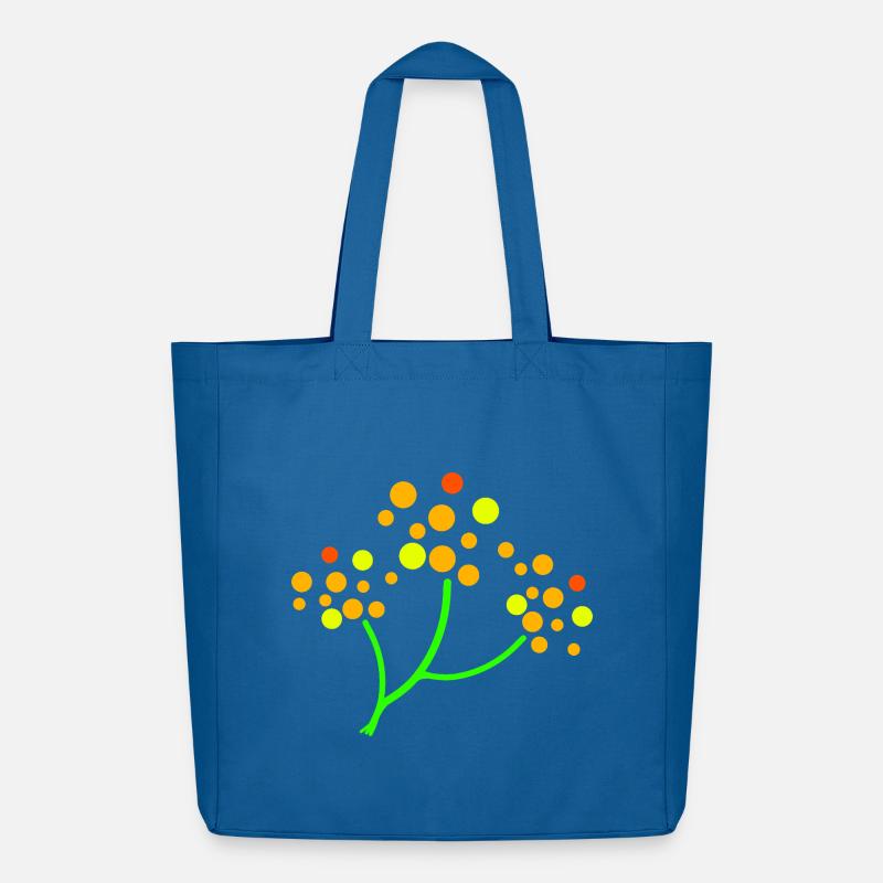 Neongepunkteter Baum Explosion - Midweight recycelter Stoffbeutel von Stanley/Stella - Achtsames Blau