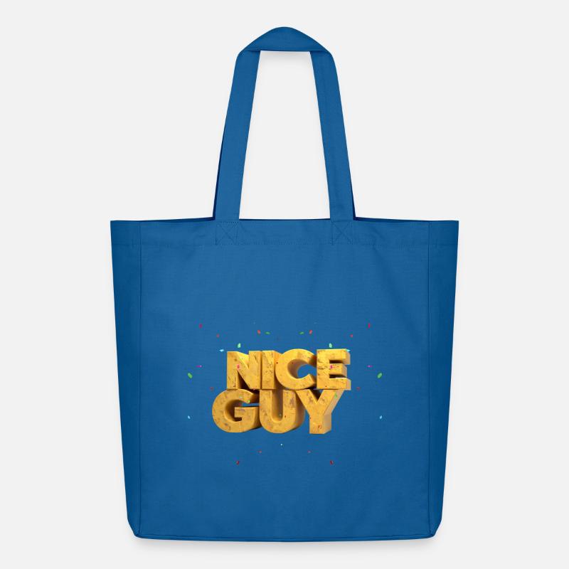 Nice Guy – Monumentale Sandstein-Buchstaben & Konf - Midweight recycelter Stoffbeutel von Stanley/Stella - Achtsames Blau