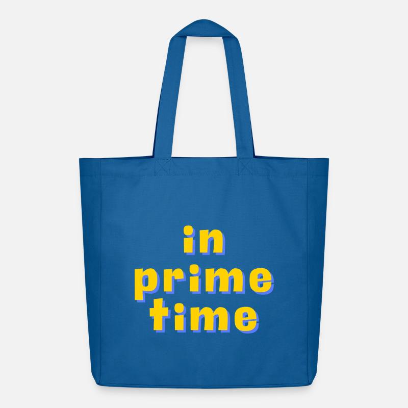 In Prime Time Retro 3D Typografie - Midweight recycelter Stoffbeutel von Stanley/Stella - Achtsames Blau
