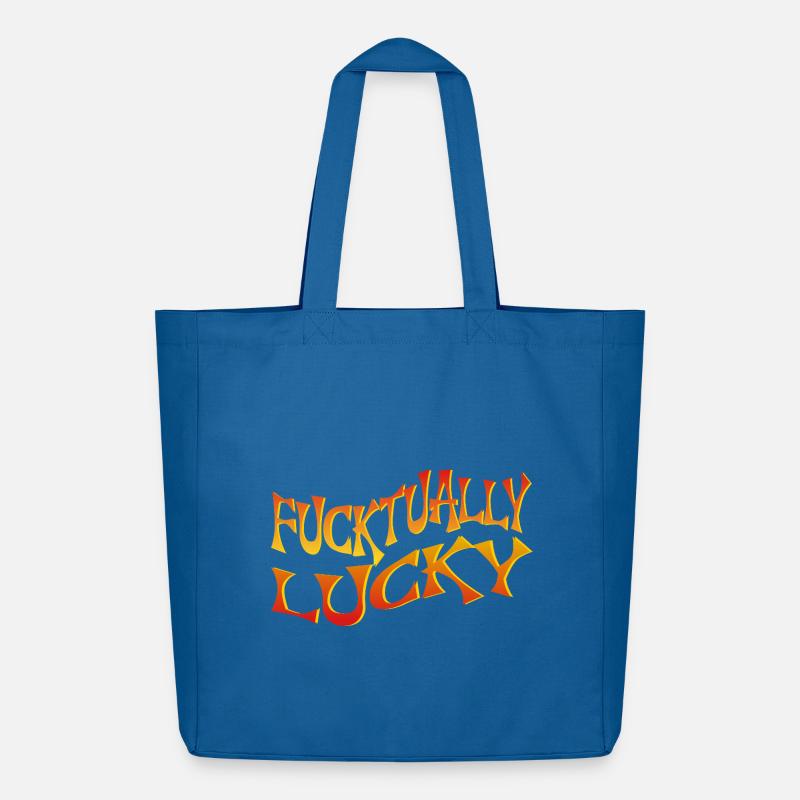 Bold Text Art with Angular Font Style - Midweight Recycled Tote Bag by Stanley/Stella - mindful blue
