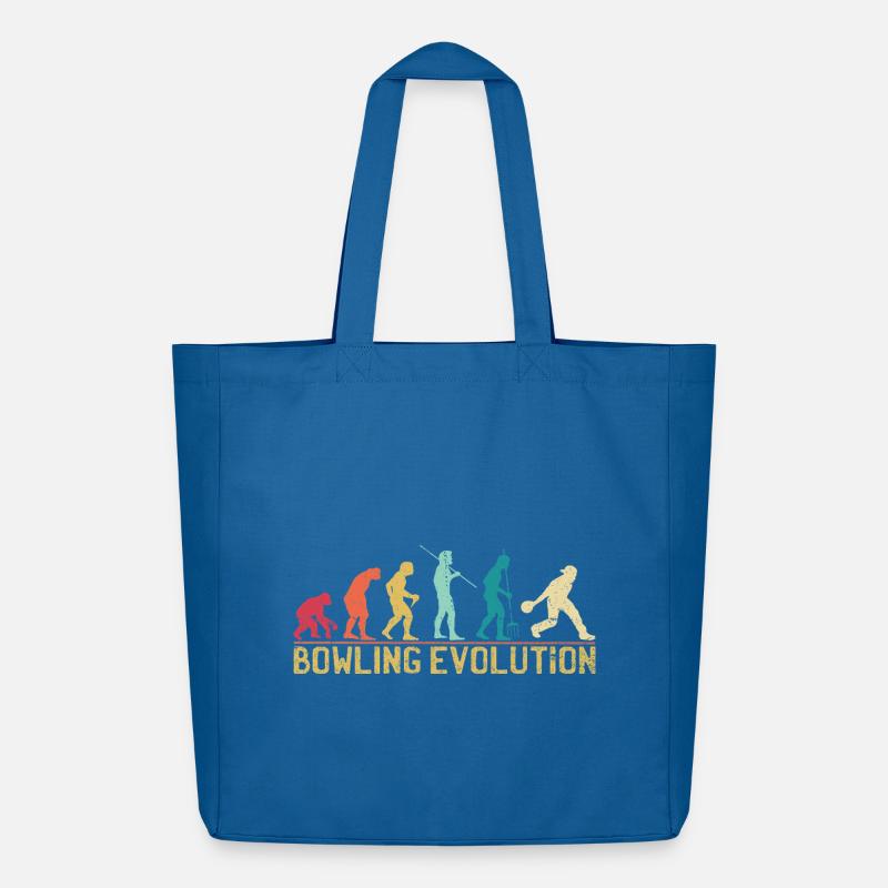 Bowlers Evolution Reise Poster - Midweight recycelter Stoffbeutel von Stanley/Stella - Achtsames Blau