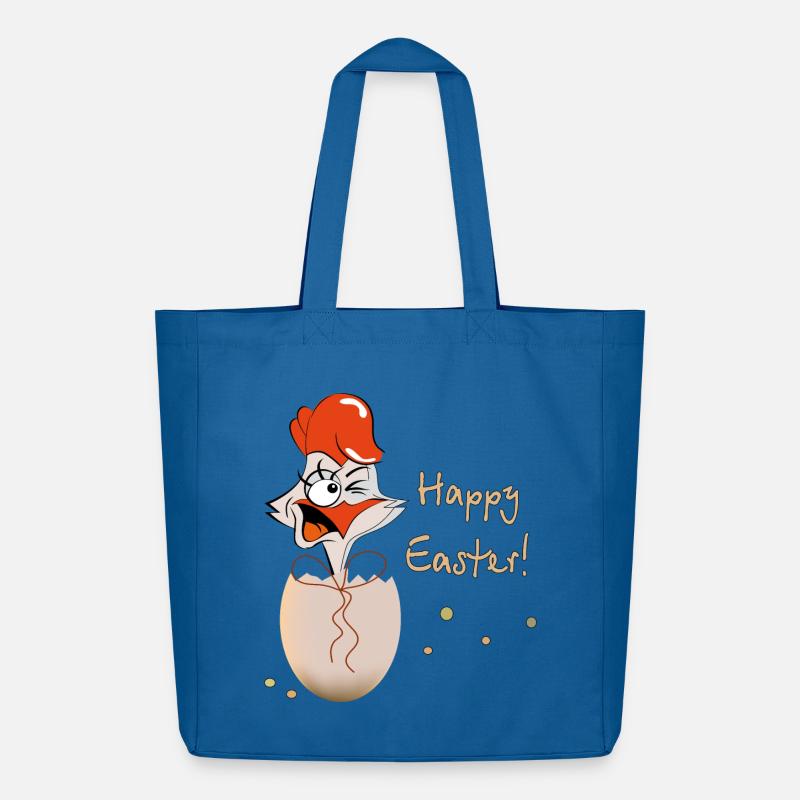 Happy Easter Hahn Ostern - Midweight recycelter Stoffbeutel von Stanley/Stella - Achtsames Blau