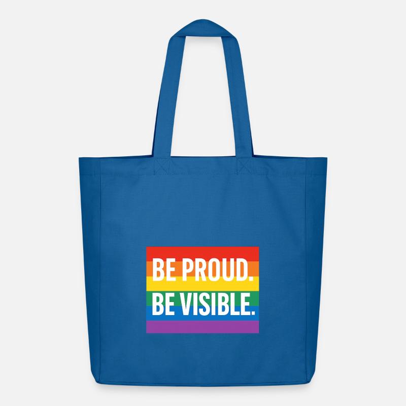 Regenbogen Pride Statement Design - Midweight recycelter Stoffbeutel von Stanley/Stella - Achtsames Blau