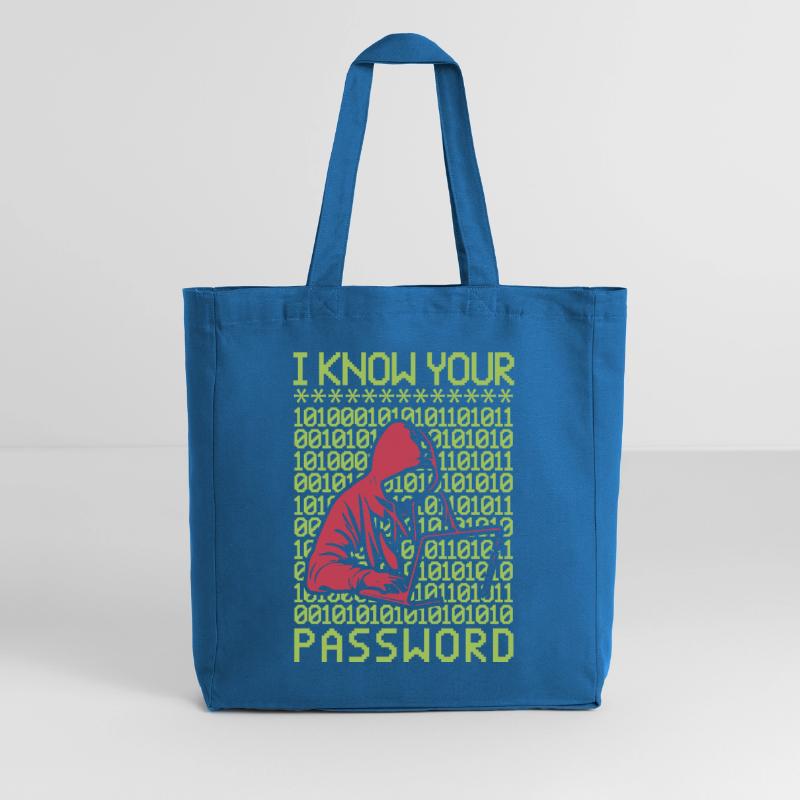 Hacker Hacking Programmer Linux Password Hacker Midweight Recycled Tote Bag by Stanley/Stella