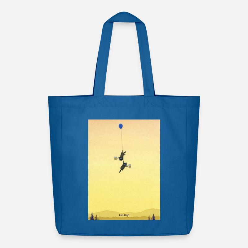 Schwimmende Mäuse-Abenteuer - Midweight recycelter Stoffbeutel von Stanley/Stella - Achtsames Blau