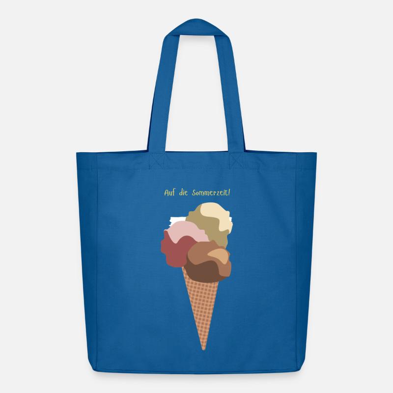 Auf die Sommerzeit Eiswaffel - Midweight recycelter Stoffbeutel von Stanley/Stella - Achtsames Blau