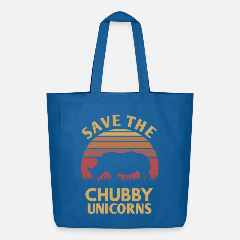 Save the Chubby Unicorns Design - Midweight recycelter Stoffbeutel von Stanley/Stella - Achtsames Blau