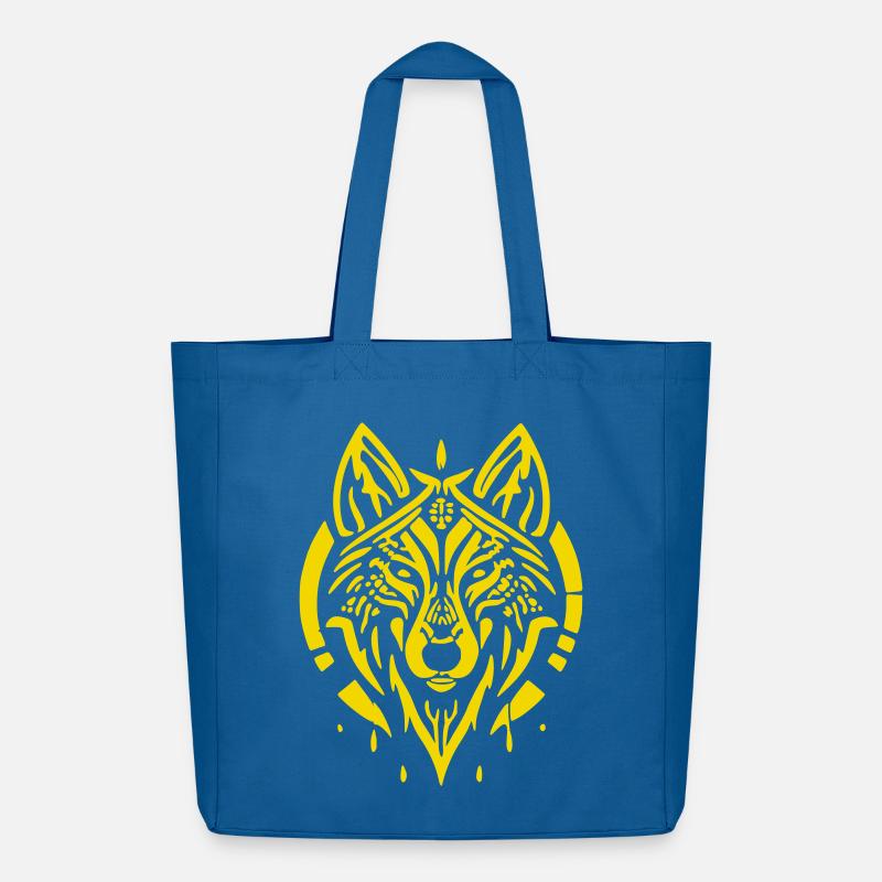 Wolfskopf - Midweight recycelter Stoffbeutel von Stanley/Stella - Achtsames Blau