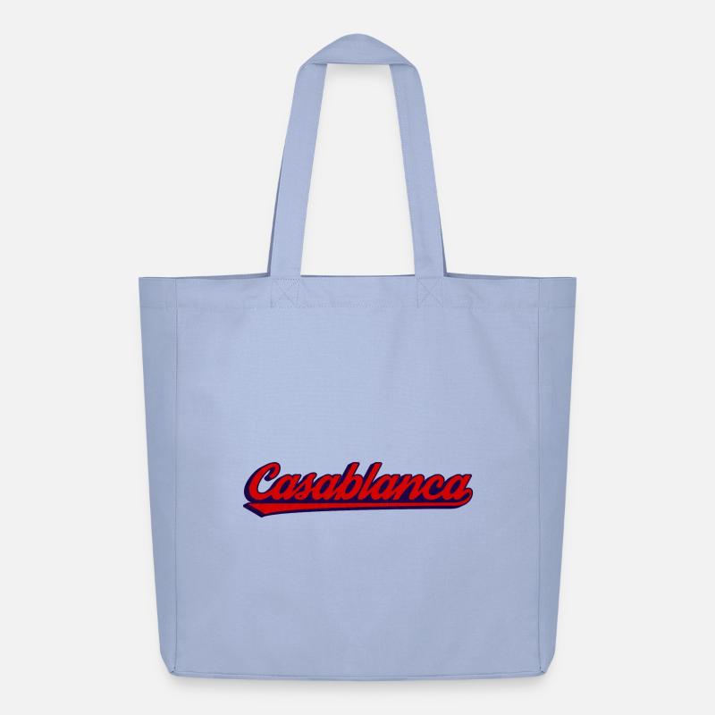 Neon Retro Script in Casablanca Vibe - Midweight recycelter Stoffbeutel von Stanley/Stella - Sky